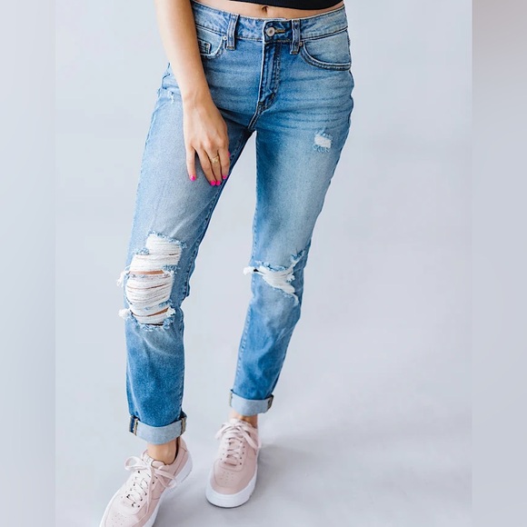 ☃️BOGO50%☃️ 🆕💙KANCAN: High Rise Relaxed Fit Boyfriend Jeans 11/29 - Picture 5 of 16